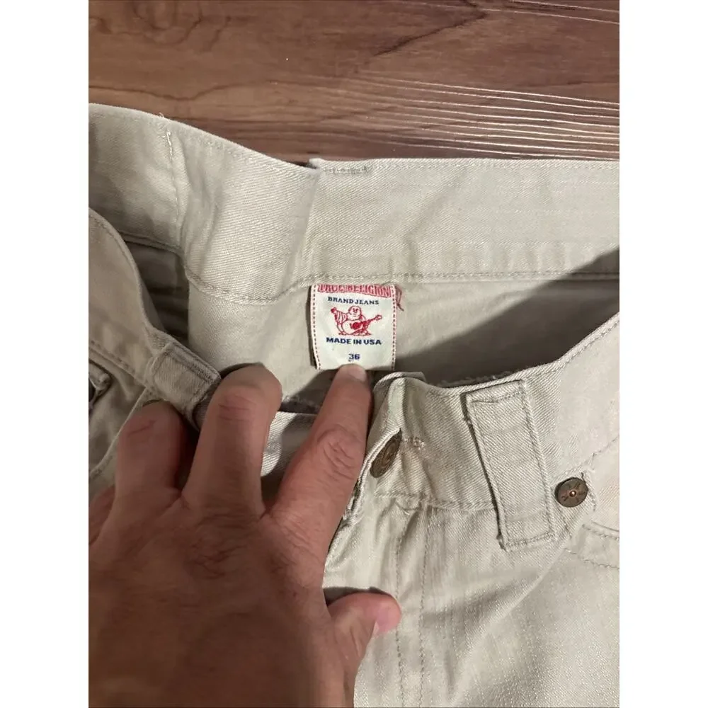 Y2K True Religion Shorts Skul And Rose Embroidery Men’s Size 36